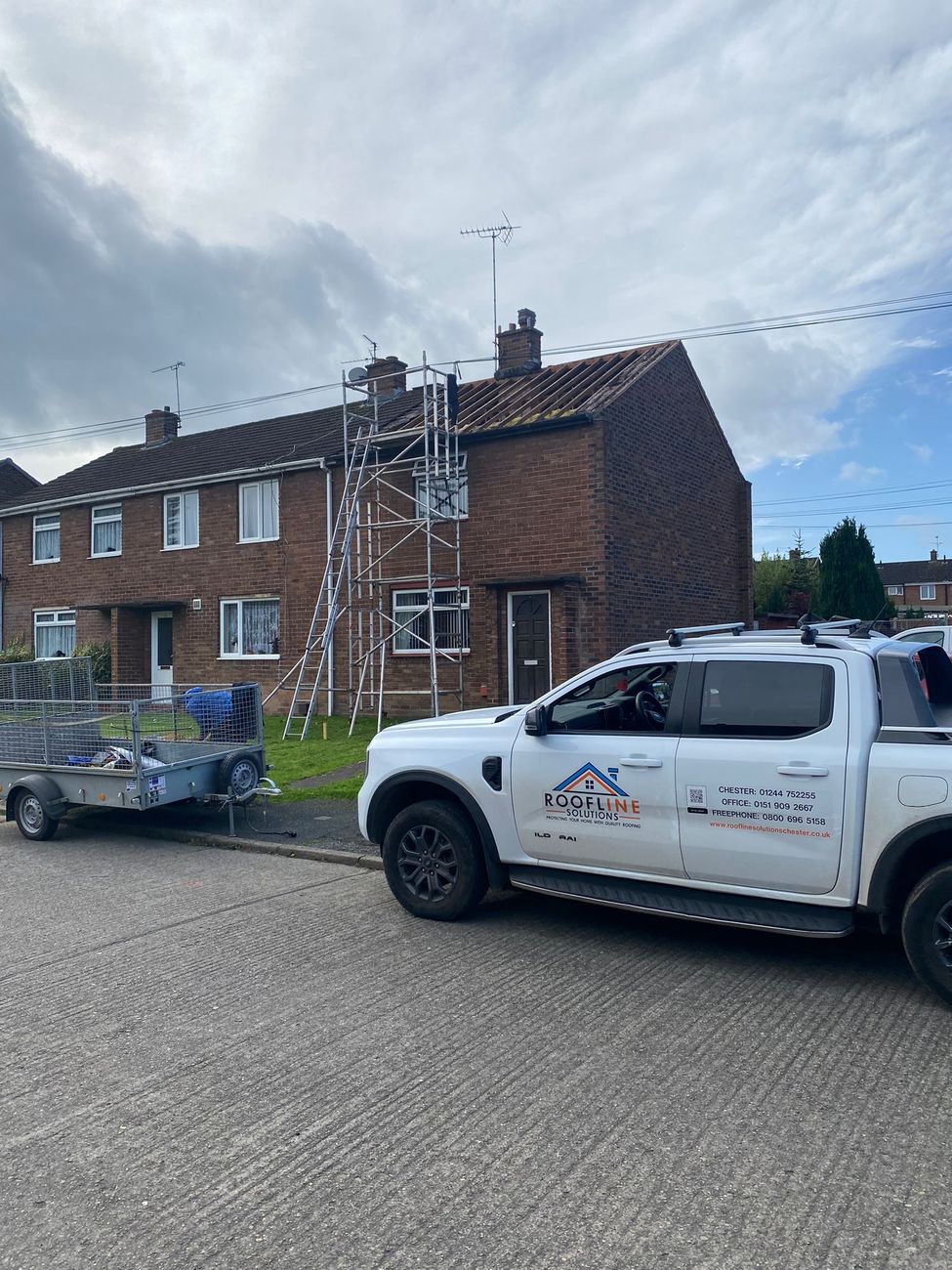 New roof installation project near Chester by Roofline Solutions