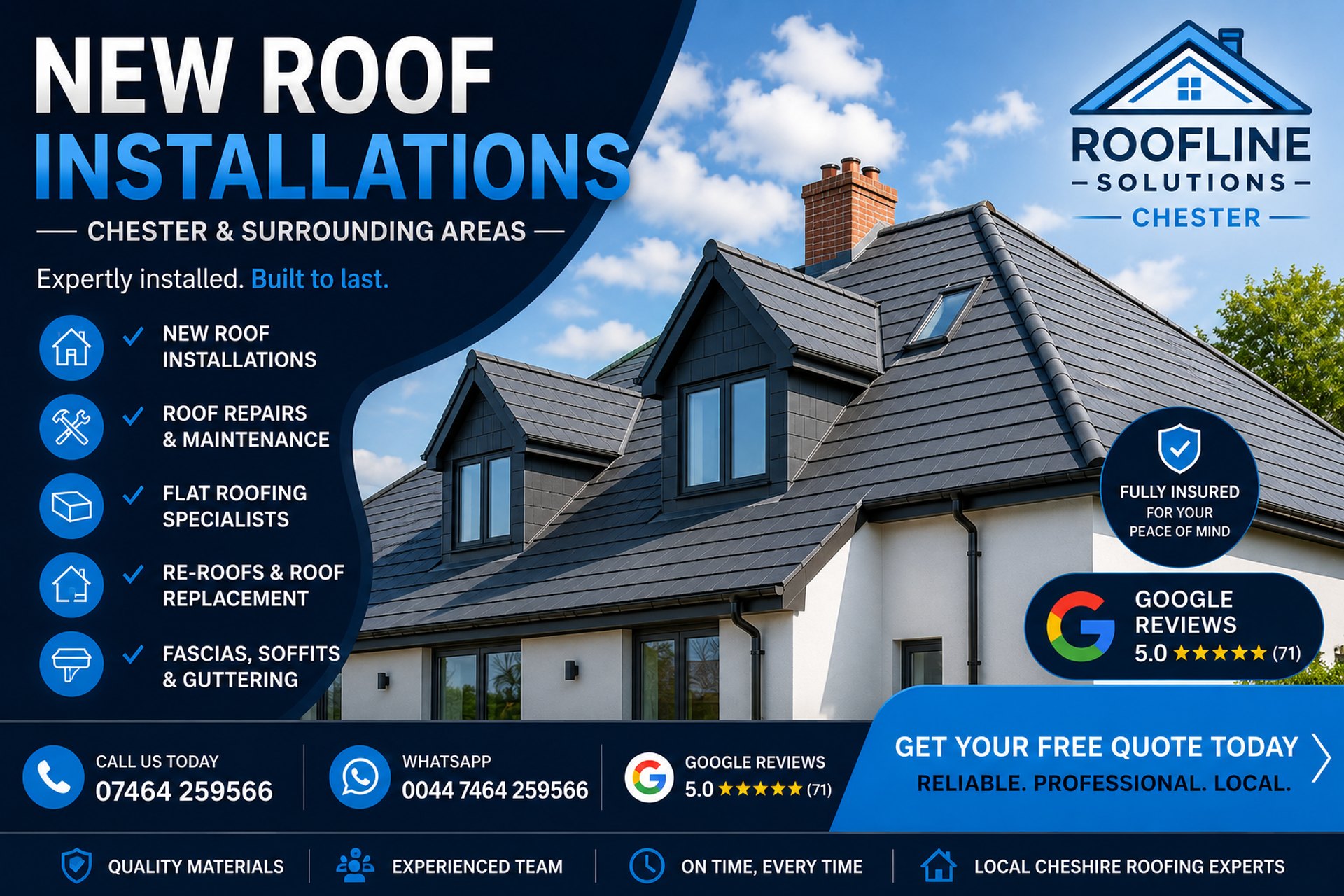 New roof installations in Runcorn by Roofline Solutions