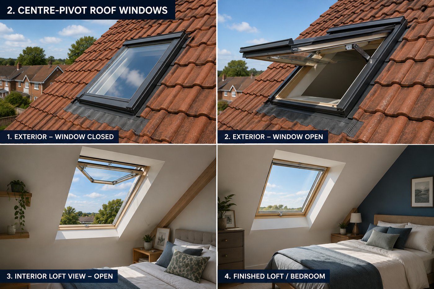 Centre-Pivot Roof Windows