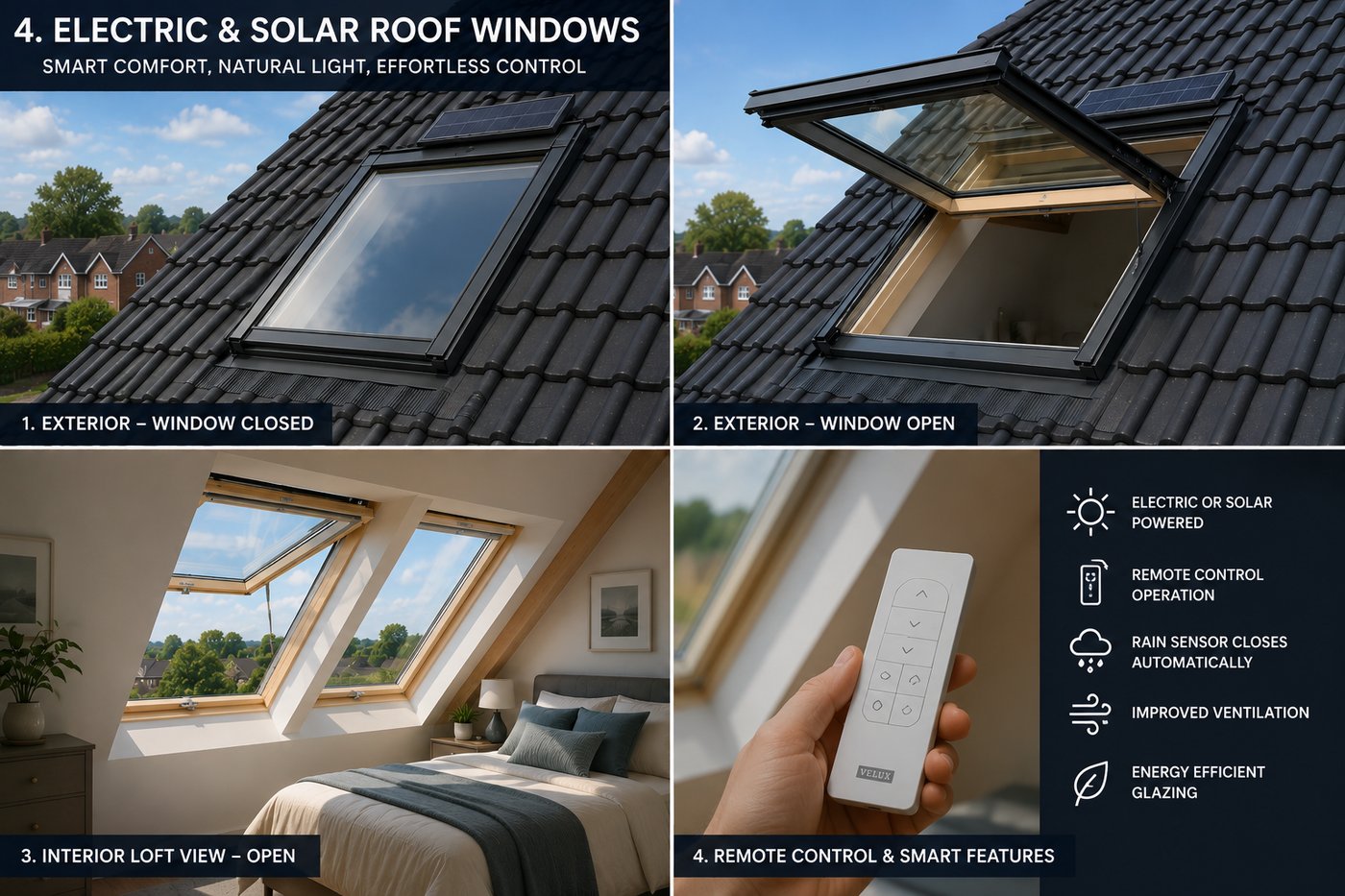 Electric & Solar Roof Windows