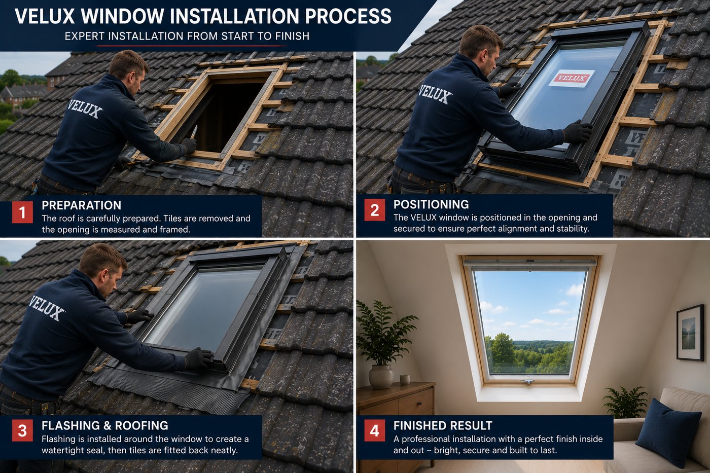 VELUX window installation process