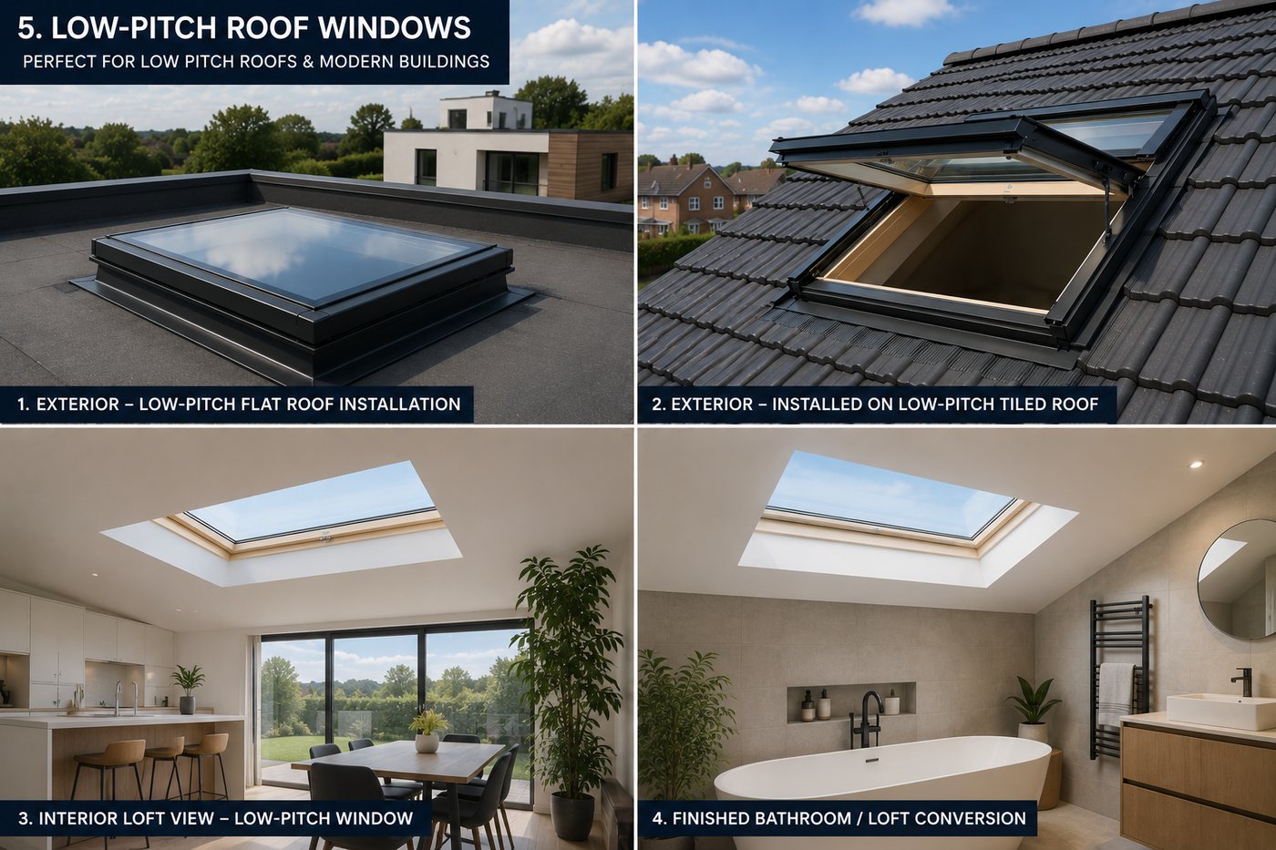 Low-Pitch Roof Windows