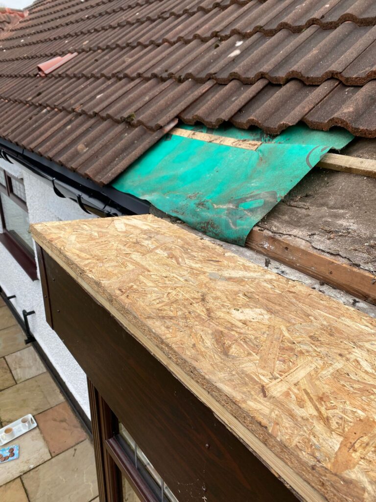 Leadwork repairs to bay window roofs in Frodsham