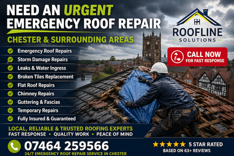 need an urgent emergency roof repair in chester