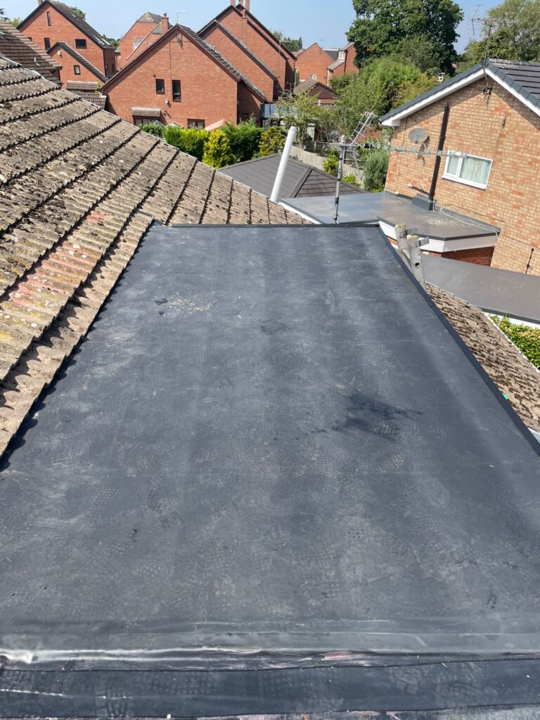 New rubber flat roof Chester